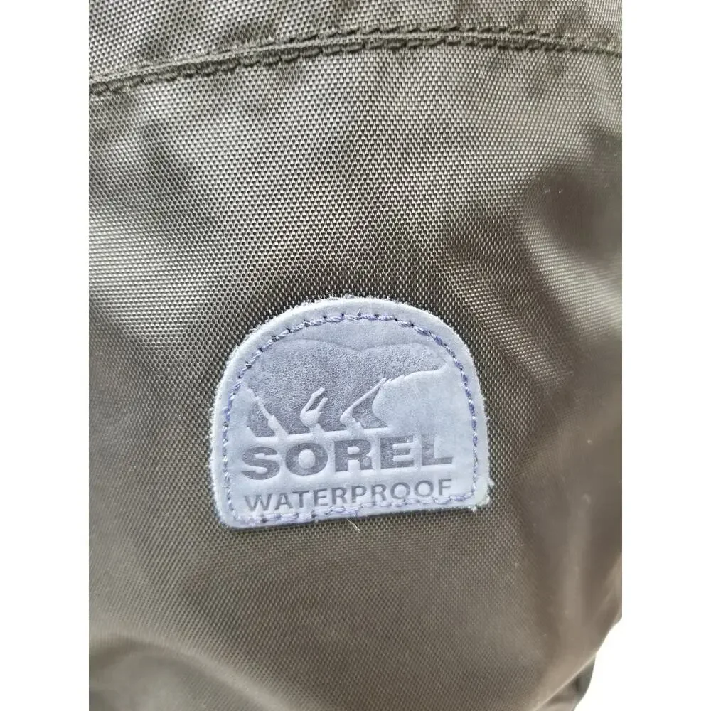 Sorel Black Nylon Knee High Winter Rain Boots  NL1708-010 Black Women's Size 9